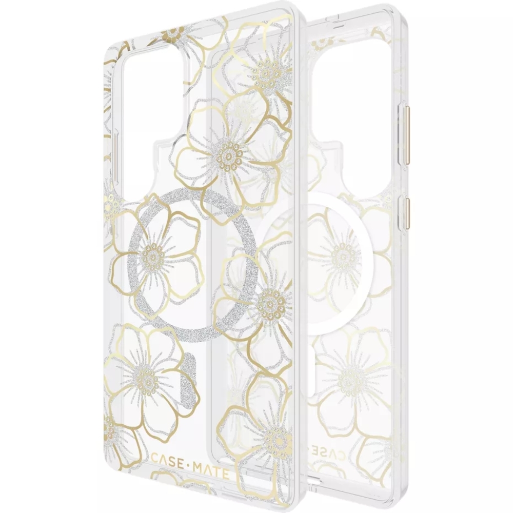 Case-Mate Gold and Silver Floral Phone Case Galaxy S25 Ultra